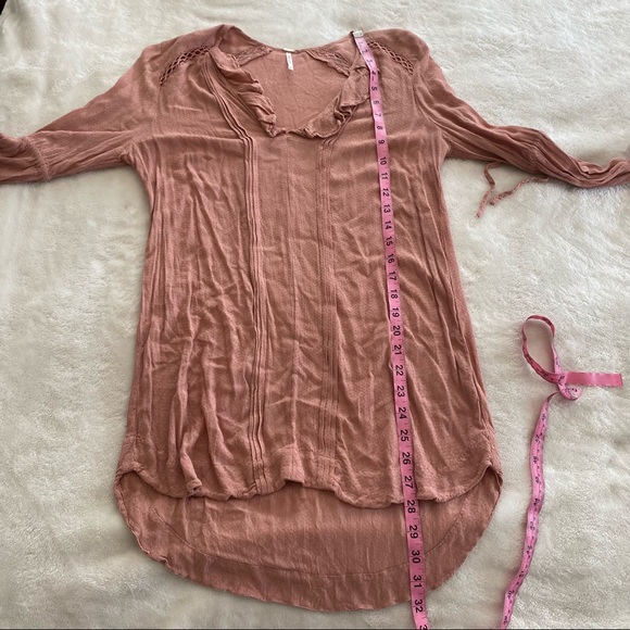 Free People Dusty Rose Peasant Top - Picture 10 of 11
